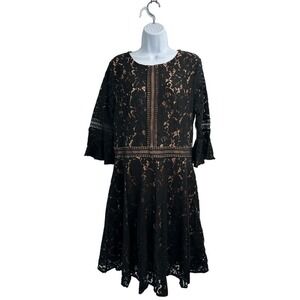 Missmay Retro Gorgeous City Dress Black Romantic Whimsigoth‎ Lace XL Cocktail